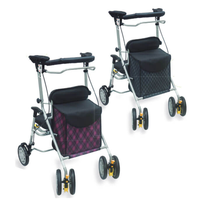 ★シンフォニーワイドSP2 ワンタッチ座面 さっと座れるワイドな歩行車 大き目バッグでお買い物楽々折り畳み自立 島製作所 歩行器 介護 介助 高齢者 【代引き不可】 37,700円