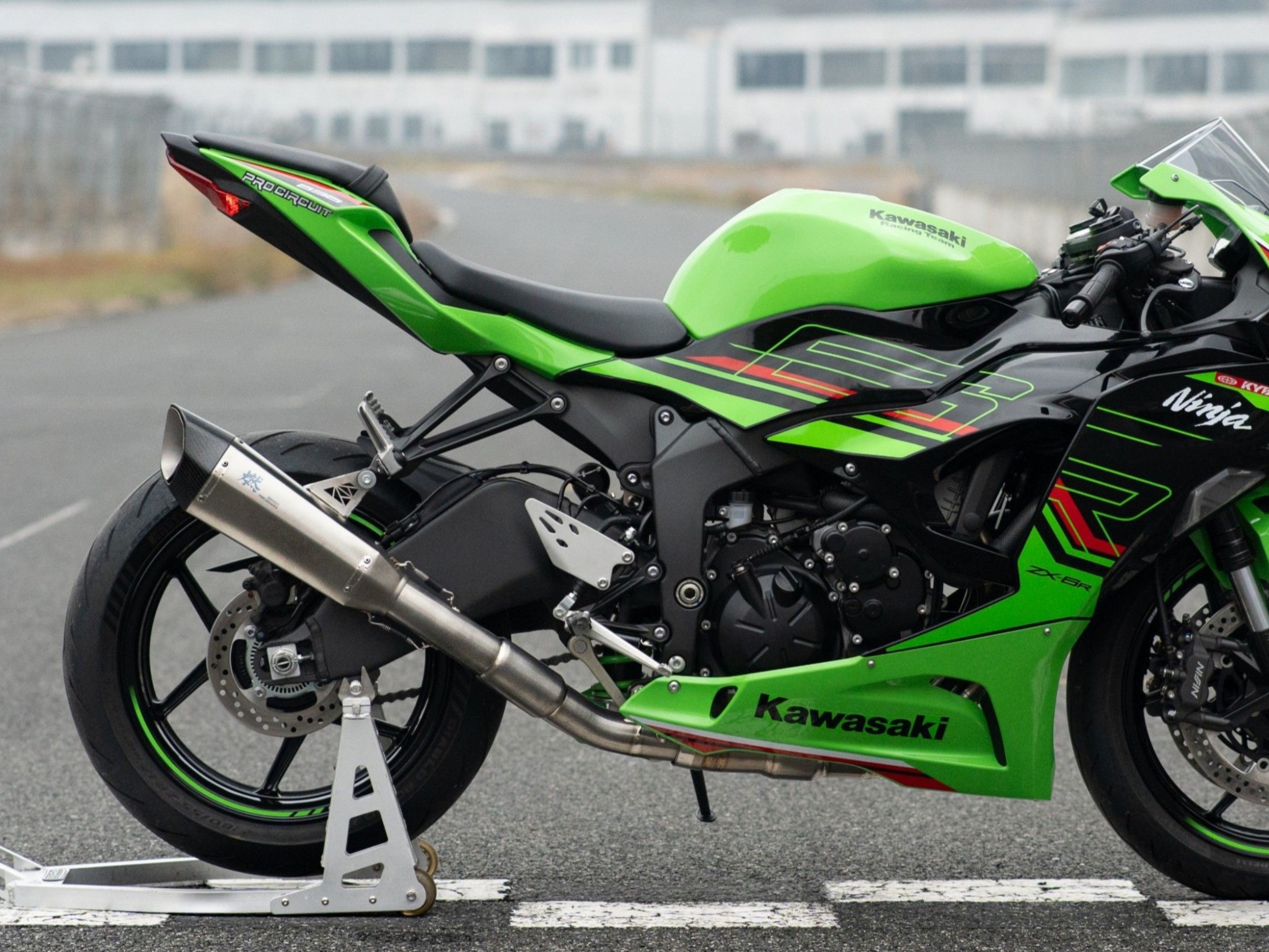 KAWASAKI ZX-6Rチタンフルエキゾーストマフラー カーボン仕様|ミンナノセレクト 店