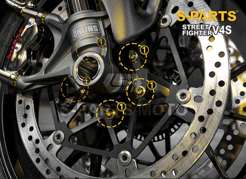 DUCATI V4フロントディスク用マウントチタンボルトセット｜ミンナノセレクト 店