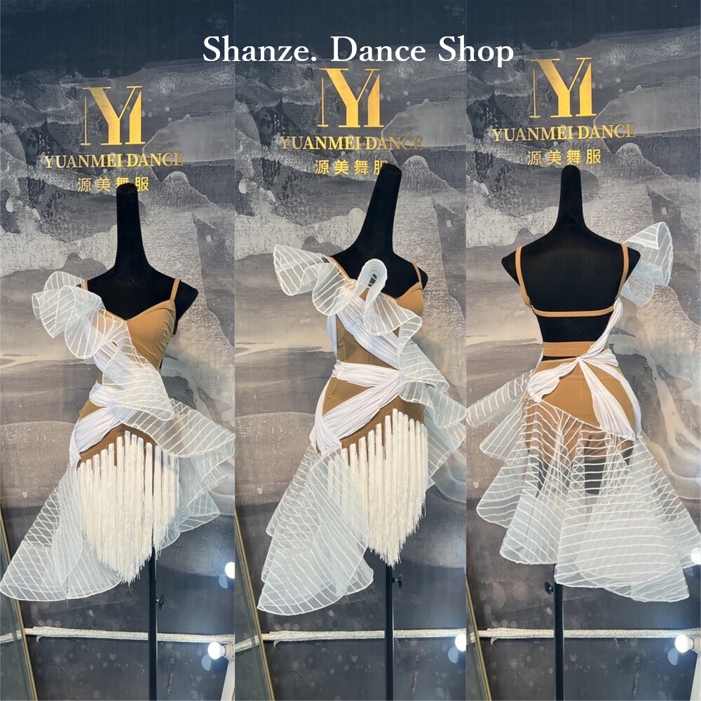 【サイズオーダー】ダンスドレス 競技ダンス 社交ダンス ドレス YUANMEI オーダードレス セミオーダー フリンジ ラテンドレス ラテンダンス ワンピース ウエア レディース 衣装 ダンス衣装 Shanze シャンゼ