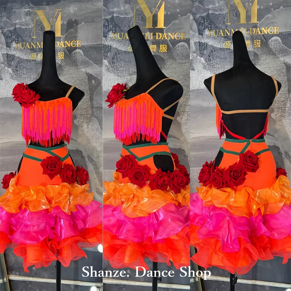 【サイズオーダー】ダンスドレス 競技ダンス 社交ダンス ドレス YUANMEI オーダードレス セミオーダー ラテンドレス ラテンダンス ワンピース ウエア レディース 衣装 ダンス衣装 Shanze シャンゼ 24,820円