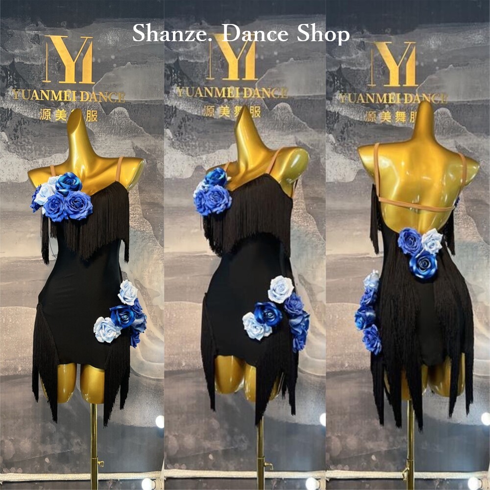 【サイズオーダー】ダンスドレス 競技ダンス 社交ダンス ドレス YUANMEI オーダードレス セミオーダー フリンジ ラテンドレス ラテンダンス ワンピース ウエア レディース 衣装 ダンス衣装 Shanze シャンゼ