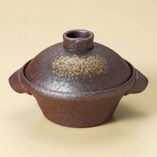 焼締5.5号鍋 萬古焼 和食器 雑炊鍋・小鍋 お役目用 和食 和風 湯豆腐 ぞうすい 鍋一皿分の料理