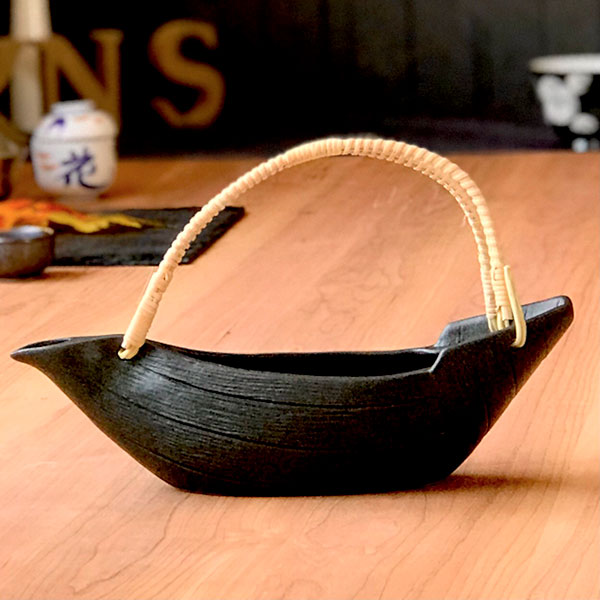 黒釉骨酒和食器酒燗器・じょか・骨酒・燗瓶(かんぴん)業務用約28.7cm和食日本酒酒