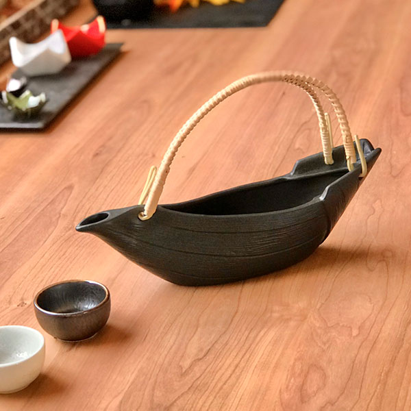 黒釉骨酒和食器酒燗器・じょか・骨酒・燗瓶(かんぴん)業務用約28.7cm和食日本酒酒