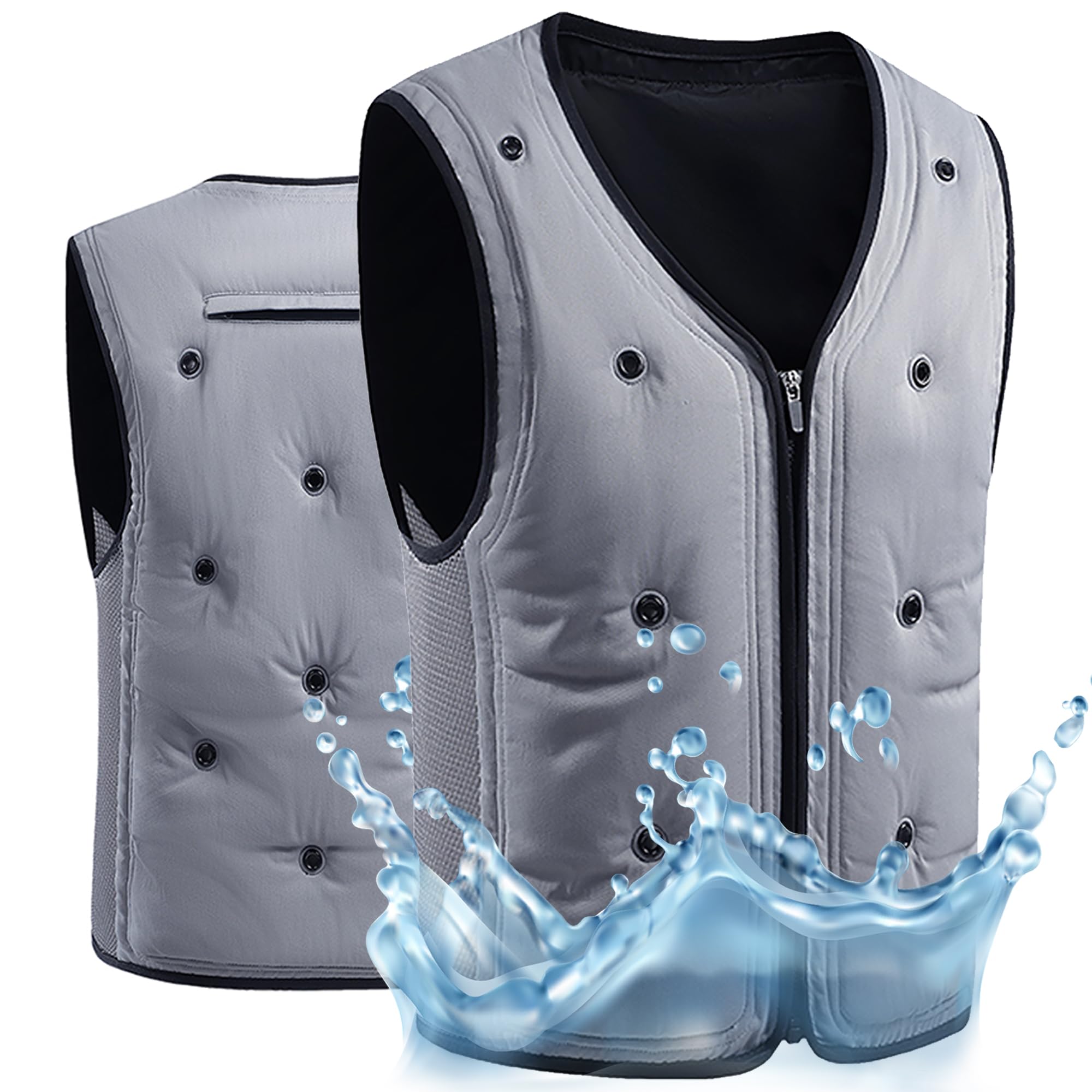 冷やかすより良い 水冷服 自然哲学冷やかす 冷やりとしたより良い 進め方服 3XL 薄墨色 夏用 いき込み症打つ手 暑さ打つ手グッズ ひんやり進め方着 内燃機関より良い