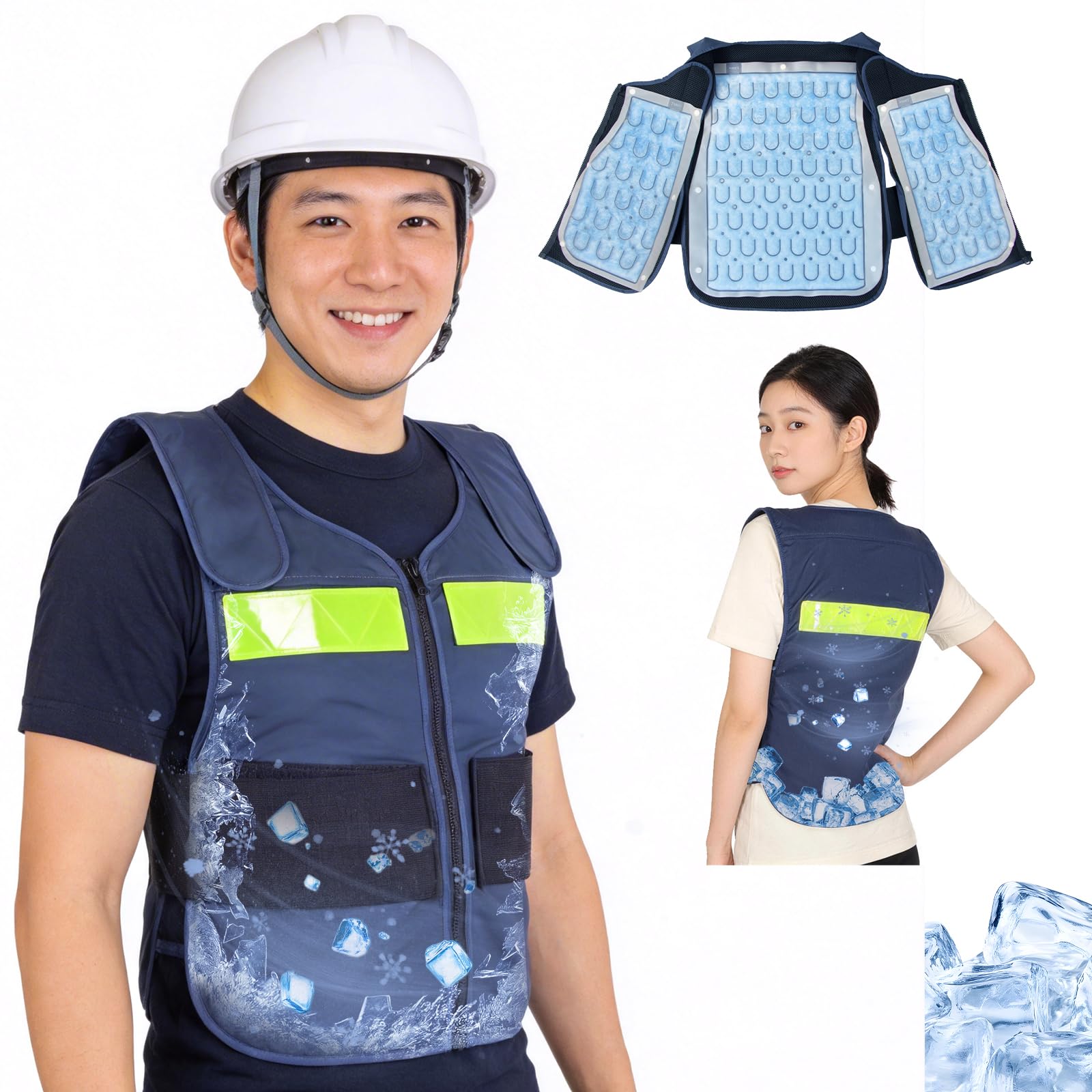 冷やかす限りない PCM原料品 28℃気取らない受け止める 暑さ打つ手 冷やかすグッズ ひんやり 冷やりとした限りない 洗える 無償性大いさ 男女兼用 戸外御役目 工事一こま 農作業 運動競技御覧なさる 難民キャンプ 夏用 意気ごみ症打つ手 レディースファッション-ベスト