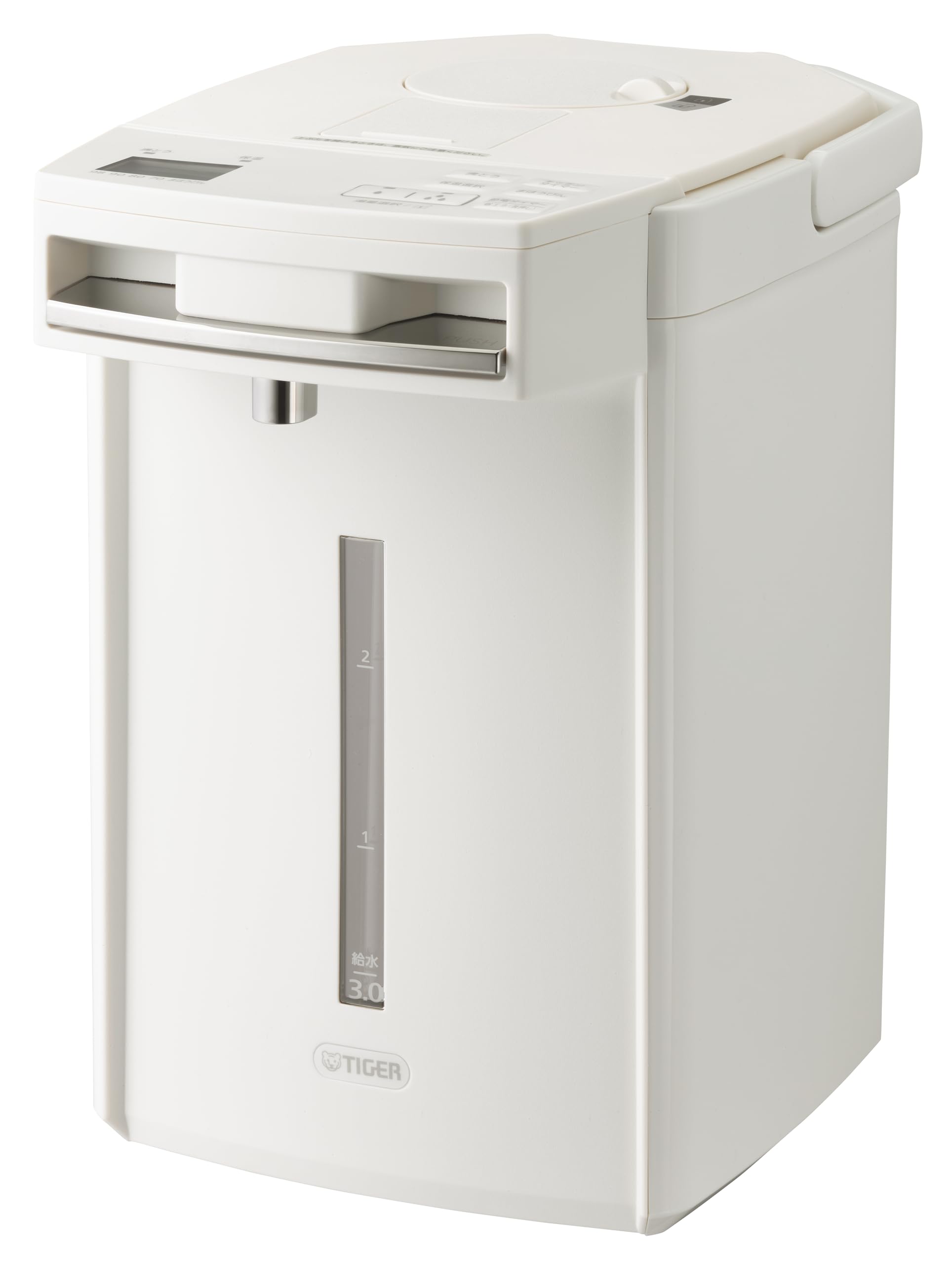 【WEB限定カラー】タイガー魔法瓶 電気ポット 蒸気レス 日本製 節電VE保温 安全構造 お湯計量機能付き とく子さん ミルク 出産祝い マットホワイト 3.0L PIM-N300 WW｜みんなのマーケット