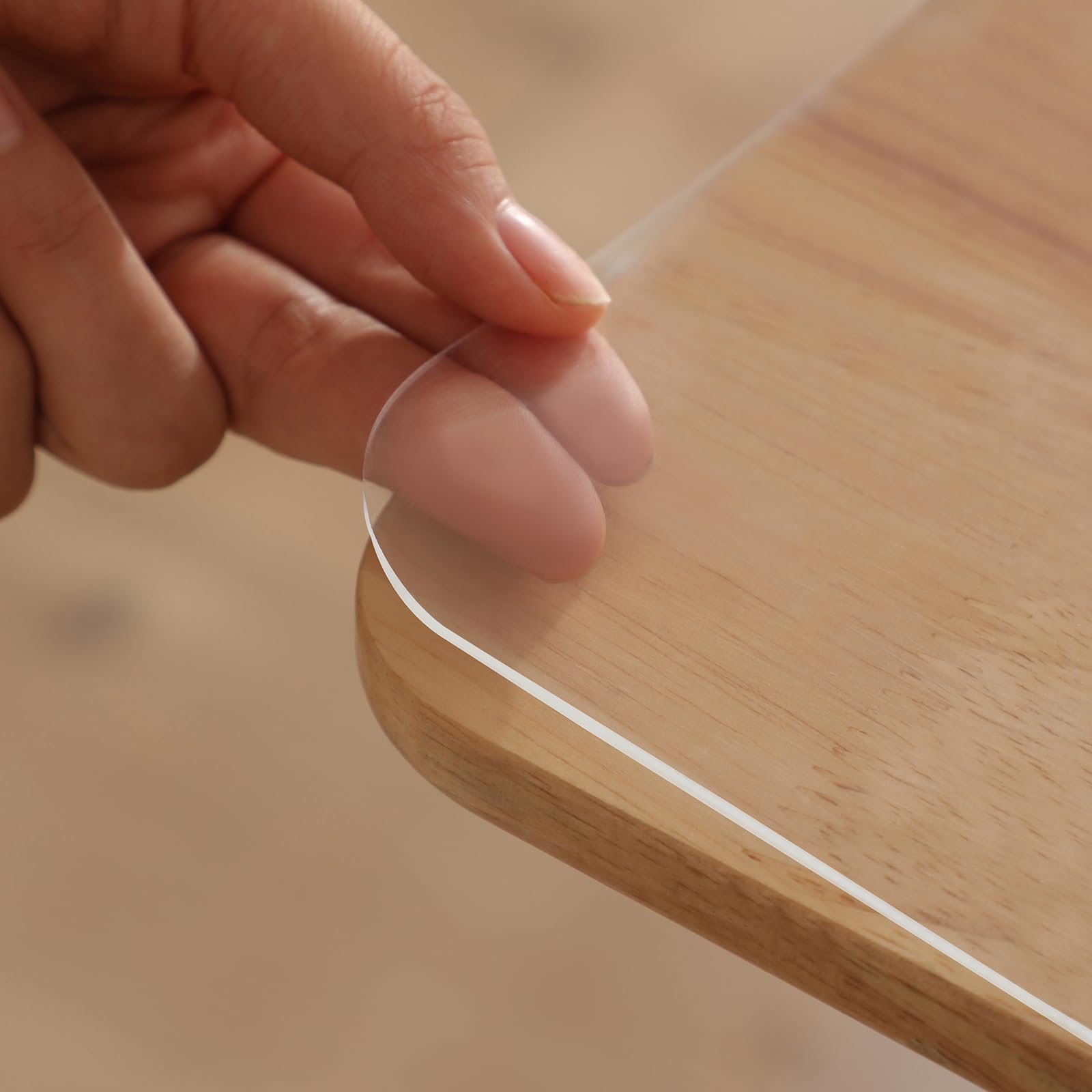 テーブルクロス 澄み切った 60×240糎 厚さ5粍 PVC 矩形 勉強机つや消し ビニール 撥水 雨合羽 汚れた状態押しとどめる 早見表取りまかなう 無臭