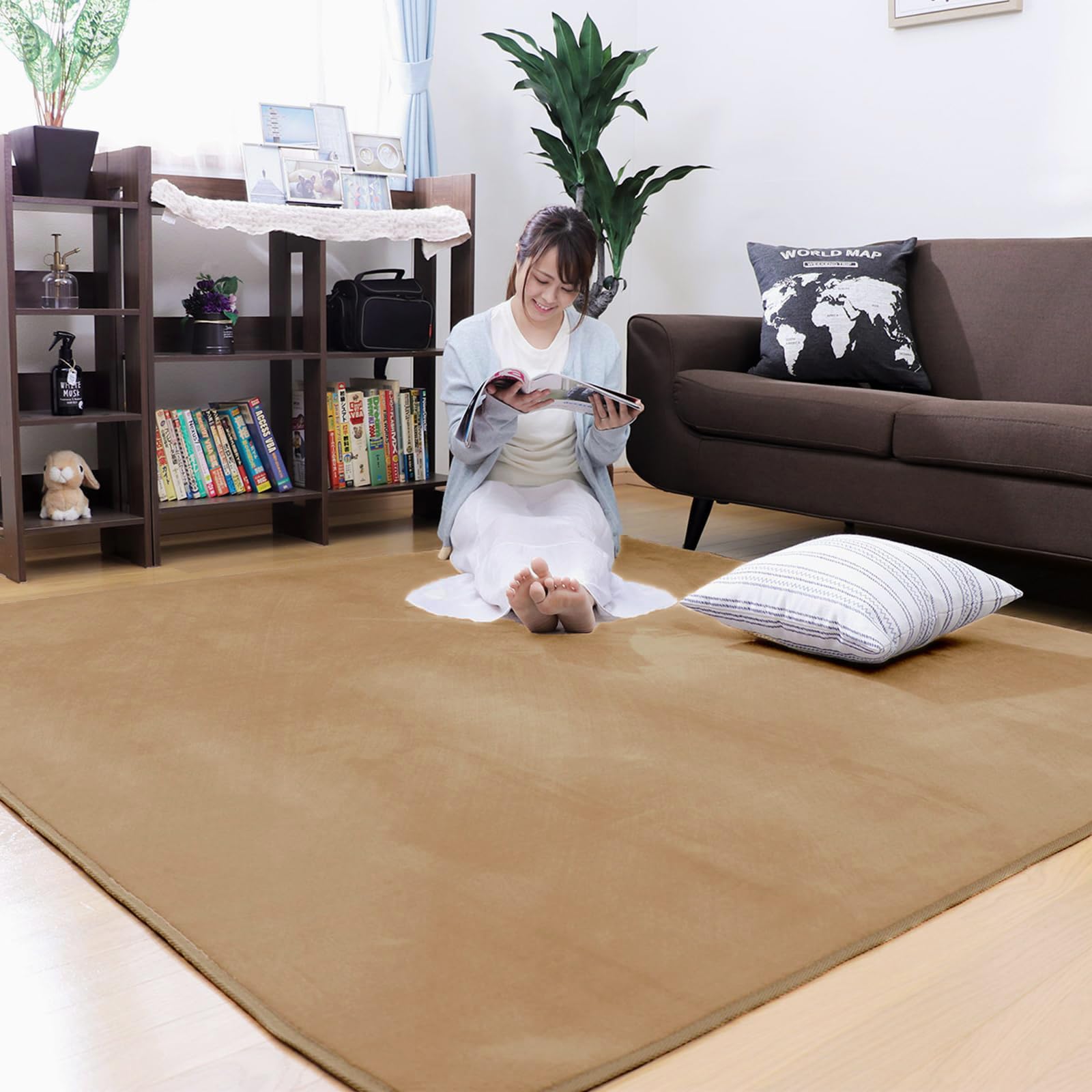 引っ敷き 引っ敷き 200x300珊 洗える 上滑りお仕舞い付き添い人 熱っぽい引っ敷き相応う 防壁蝨目 綿ネル 無地 モカ 引っ敷き 引っ敷き 北欧 格好のいい ラグビー-スポーツ・アウトドア