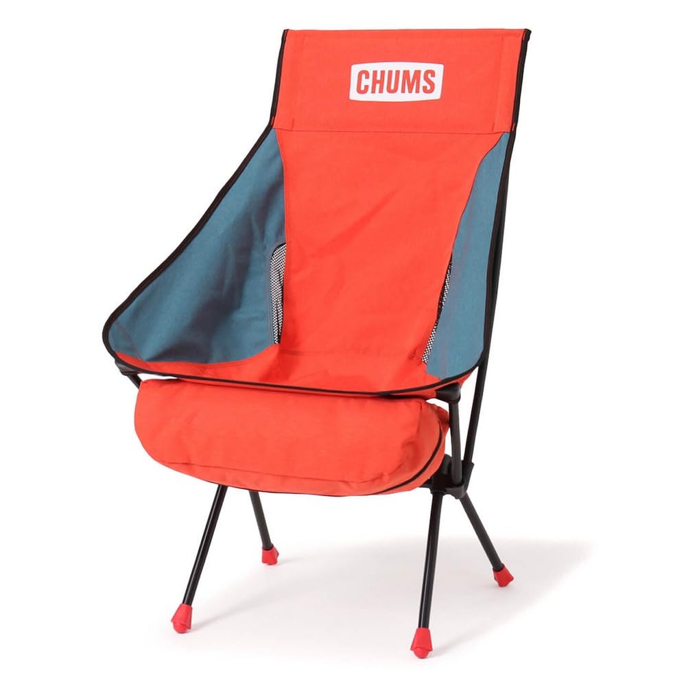 チャムス (CHUMS) コンパクトチェアブービーフットハイ 椅子 パプリカレッド/ブルーグレー H98&times;W62&times;D30cm CH62-1800-R111-00｜みんなのマーケット