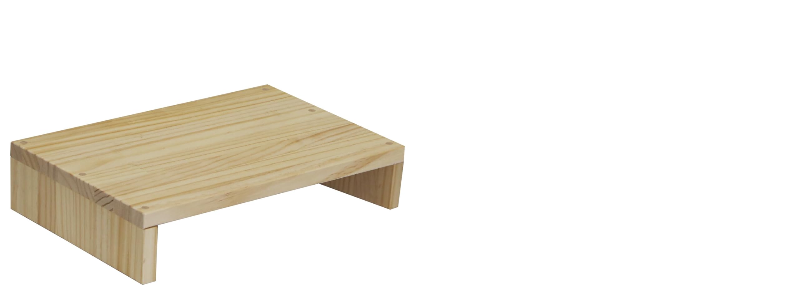 WOODPRO パイン材 モニター台 デスクシェルフ 幅32cm 高さ7cm 奥行30cm 無塗装 完成品 木製 モニタースタンド 卓上 パソコン台 ディスプレイ台 机上台 コの字ラック 受注生産｜みんなのマーケット