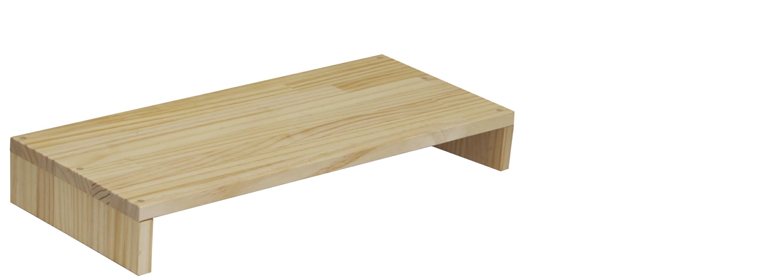 WOODPRO パイン材 モニター台 デスクシェルフ 幅60cm 高さ15cm 奥行30cm 無塗装 完成品 木製 モニタースタンド 卓上 パソコン台 ディスプレイ台 机上台 コの字ラック 受注生産｜みんなのマーケット