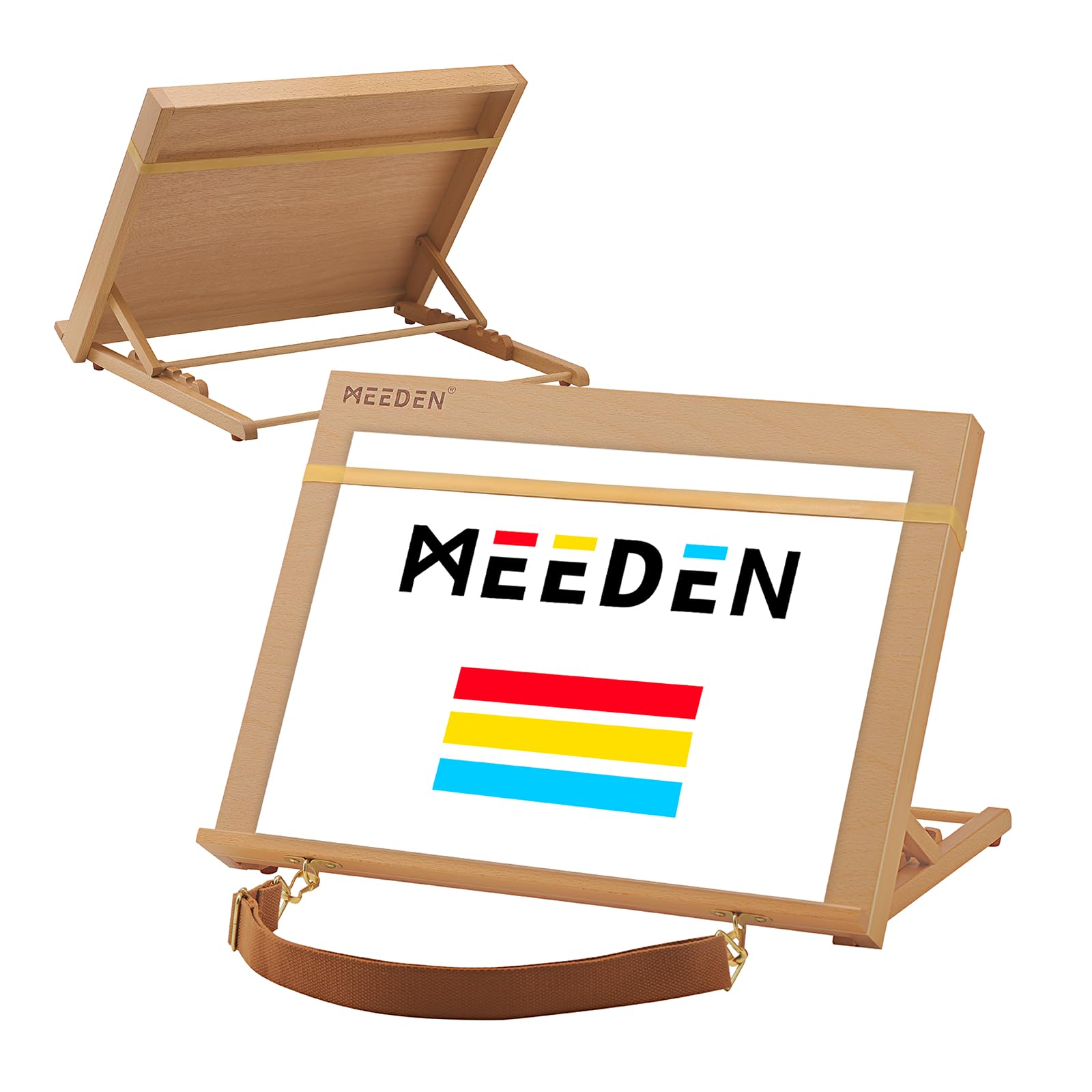 MEEDEN 卓上イーゼル ブナ木製 A3描画ツール 肩ベルト付き 画板立て 角度調節 折りたたみ式 携帯便利 a3スケッチボード デスクイーゼル スケッチ板 製図ボード 絵画用 写生用 デッサン用 スケ｜みんなのマーケット