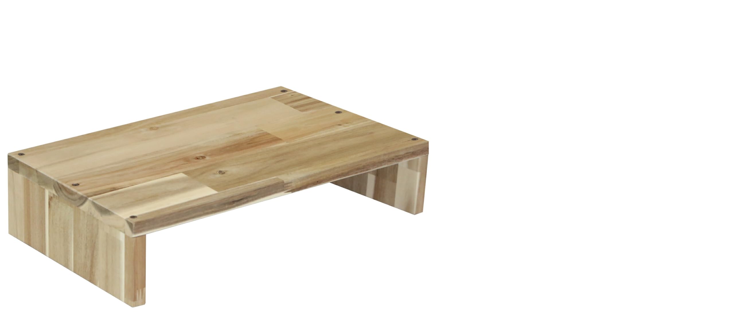 WOODPRO アカシア モニター台 デスクシェルフ 幅47cm 高さ14cm 奥行30cm 無塗装 完成品 木製 モニタースタンド 卓上 パソコン台 ディスプレイ台 机上台 コの字ラック 受注生産|みんなのマーケット