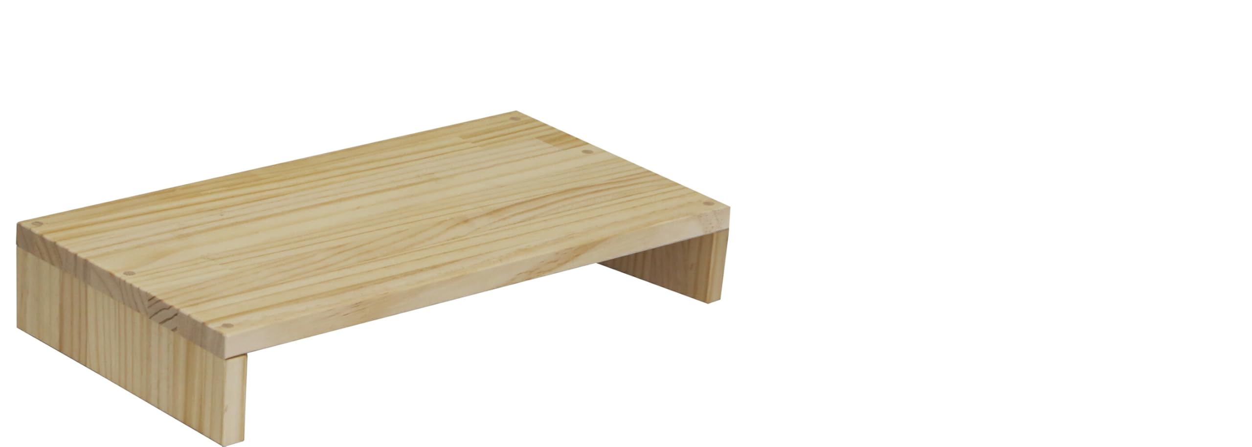 WOODPRO パイン材 モニター台 デスクシェルフ 幅48cm 高さ9cm 奥行30cm 無塗装 完成品 木製 モニタースタンド 卓上 パソコン台 ディスプレイ台 机上台 コの字ラック 受注生産｜みんなのマーケット