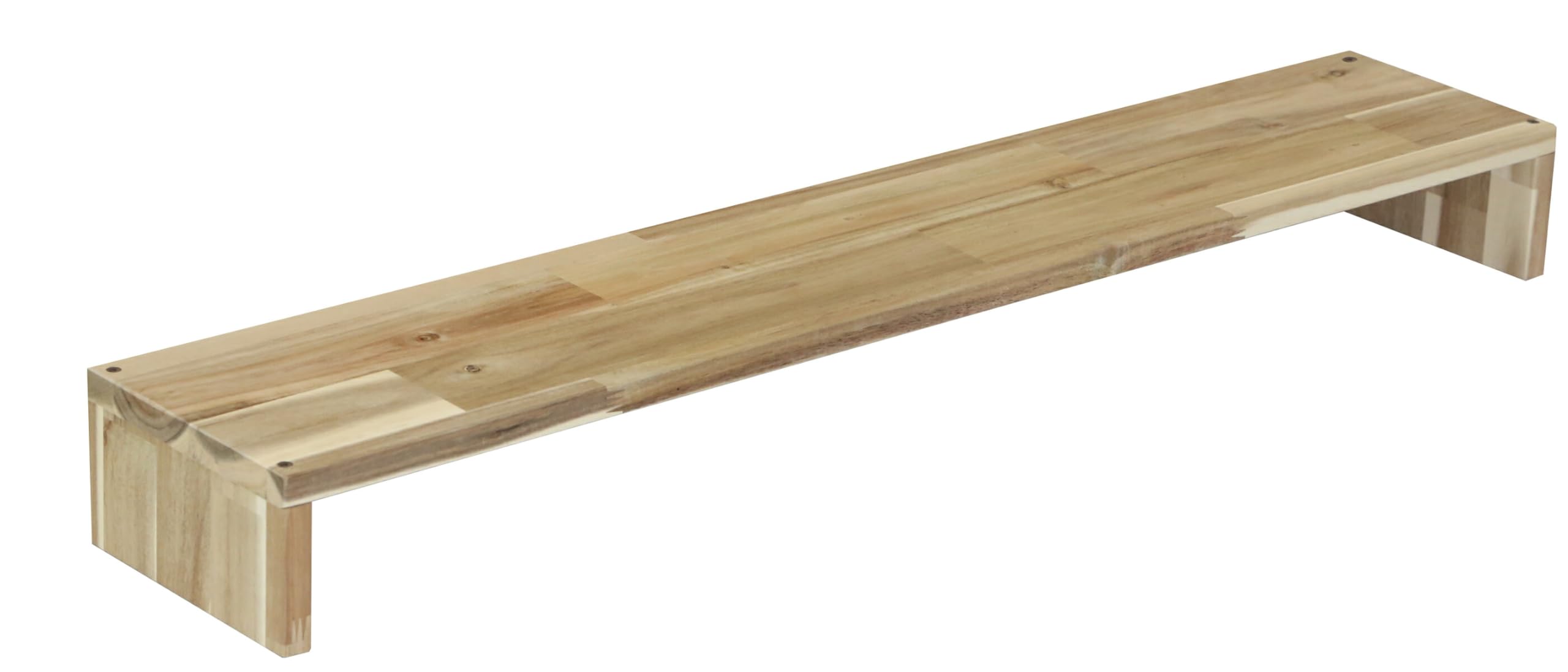 WOODPRO アカシア モニター台 デスクシェルフ 幅92cm 高さ14cm 奥行20cm 無塗装 完成品 木製 モニタースタンド 卓上 パソコン台 ディスプレイ台 机上台 コの字ラック 受注生産|みんなのマーケット