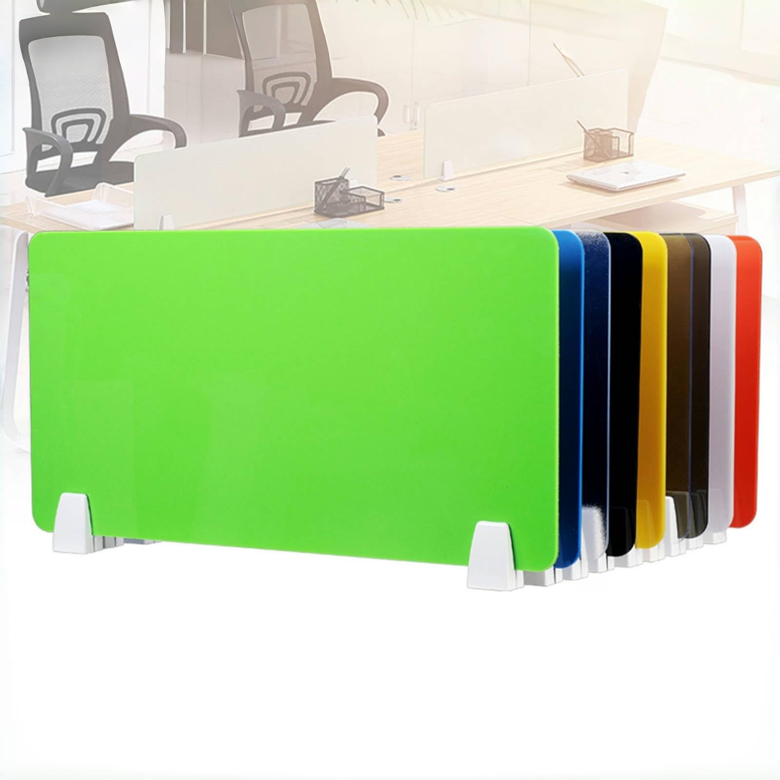 Tabletop Partitions アクリル 板 仕切りボード 長さ 40cm 60cm 80cm 100cm 120cm 衝立 目隠し 机上ボード パーテーションパネル 安全衛生対策 食事 オフィス 学校 病院 テーブルディバイダー 取り付けが｜みんなのマーケット