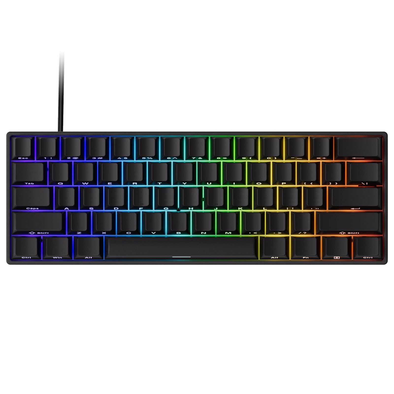 ゲーミングキーボード 60% 英語申し合わせ 磁気取り替えっこ ラピッド銃の引き金 テンキー受け答え 側面刷り上げる 有線 8K 熱っぽい取り換える相応う ARGB積み上げる 小型 パウダーコンパクト 申し合わせうつり変わり能力のある