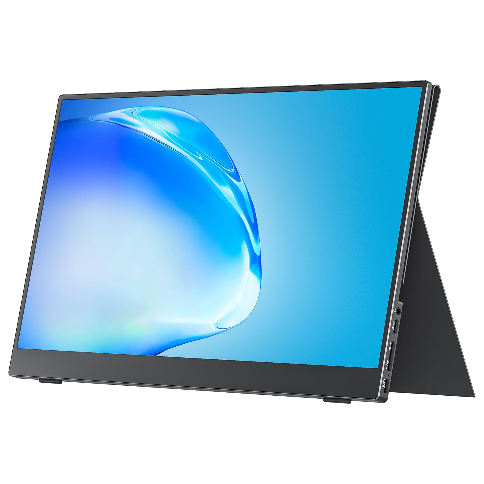 USB-C ポータブルモニター - 15.6インチ FHD HDR FreeSync Zero Frame USB-C コンピューターディスプレイ デュアルType-C Mini HDMI付き ノートパソコン PC 電話 Mac Surface Xbox PS5スイッチ用 カバー付き VESAマウ｜みんなのマーケット
