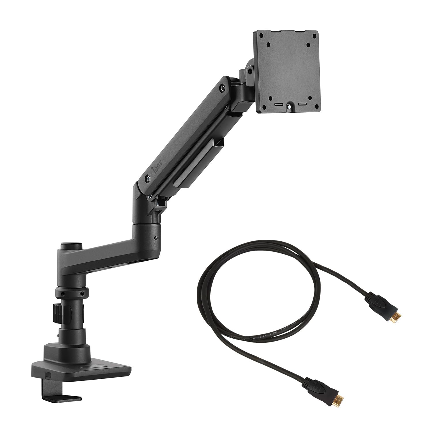 17~49型 耐荷重2~20kg iggy(イギー)快適ワークのモニターアーム LS112 ブラック|みんなのマーケット