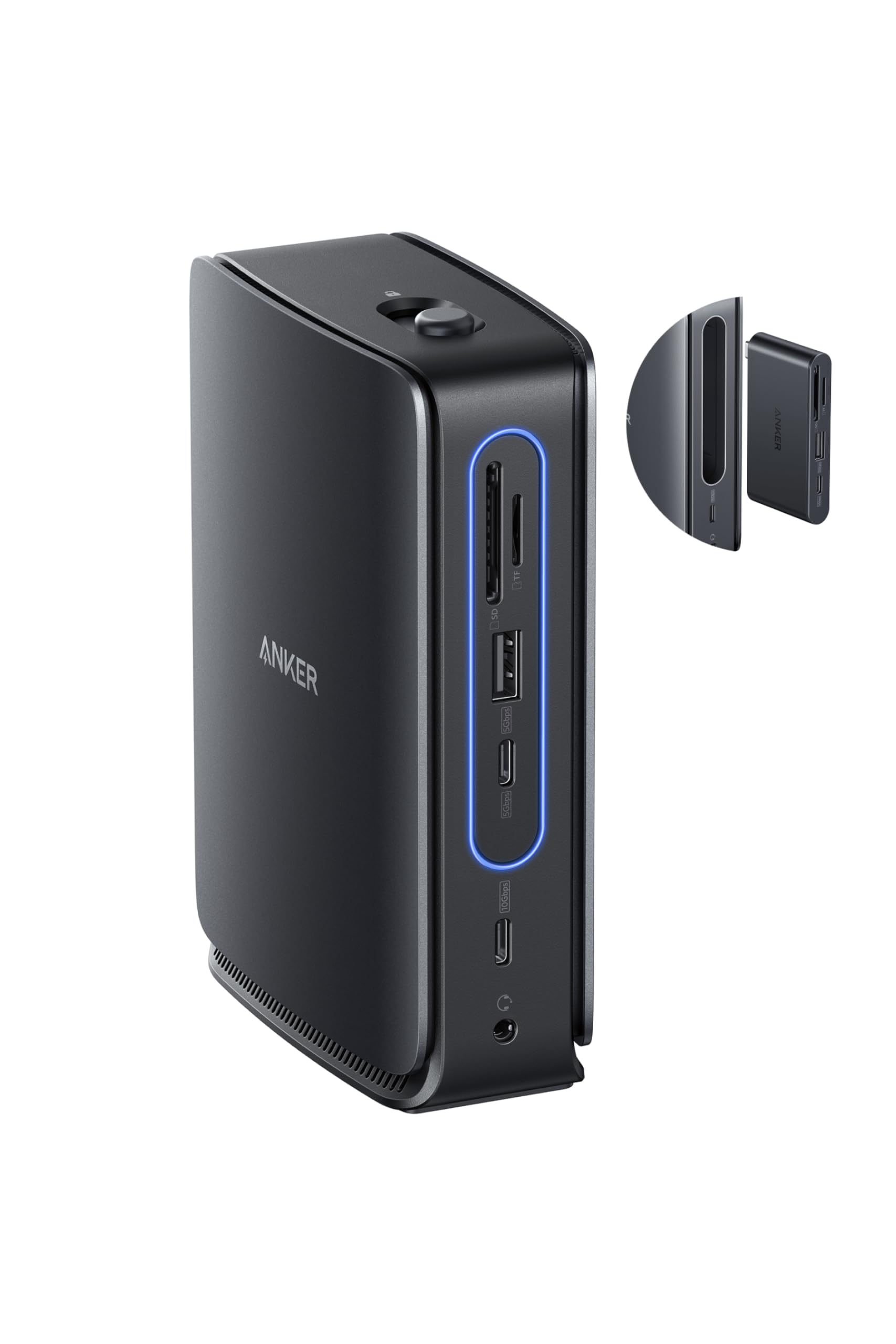 Anker Nano ドッキングステーション (13-in-1, 着脱式USB-C ハブ) 最大4K 最大100W出力対応USB-Cアップストリームポート 最大3画面同時出力 10Gbps高速データ転送 SD/micro SDカードスロット搭載|みんなのマーケット