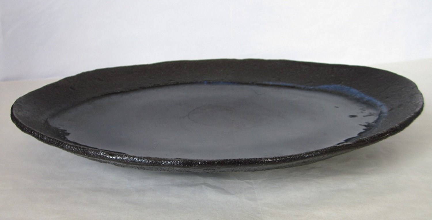 楽天市場 オーバル プラター ディナー 楕円 プレート 皿 黒 変形 楕円形皿 大 真輝山 焼き物 陶器 専門店