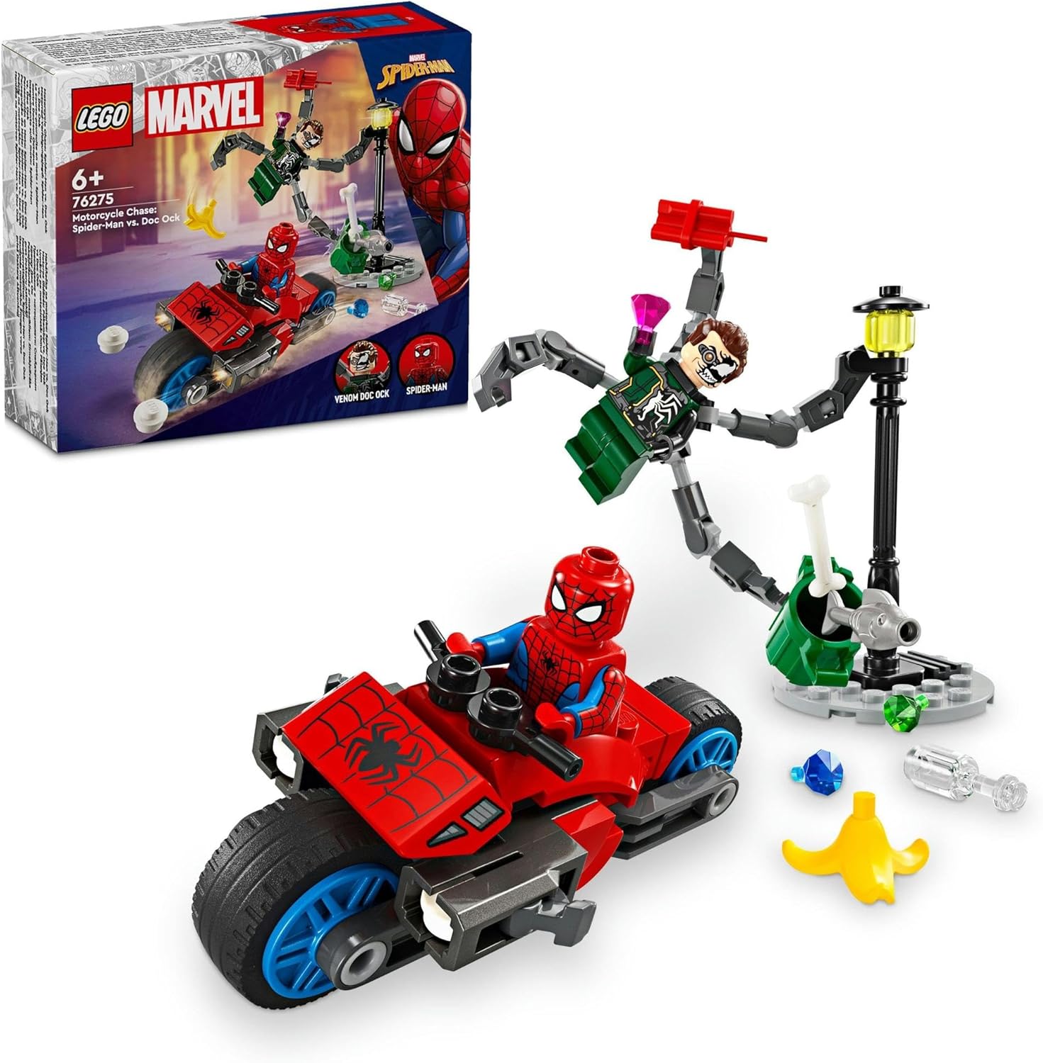 マーベル チェスセット　スパイダーマン 他 楽天市場】レゴ(LEGO) マーベルバイクチェイス:スパイダーマン対