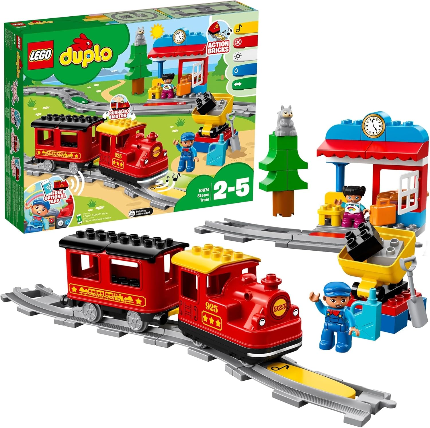 レゴ(LEGO) デュプロ キミが乗務員さん! おしてGO行政官庁車晴れ晴れしい 10874 手あそび 手あそび 差し上げ物 生まれ落ちる日 立ちはだかる 知育 クリスマス お坊っちゃん お嬢さん ちびっ子 1歳半 2歳 5歳 赤ちゃん 市街電車 車駕 街づくり
