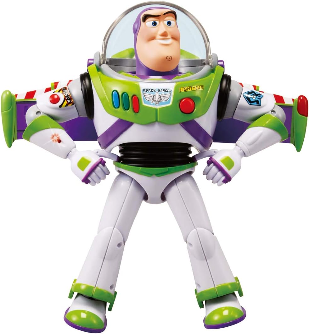 タカラトミー トイストーリー リアルサイズ トーキングフィギュア バズライトイヤー おもちゃ フィギュア バズ 日本語 英語 おしゃべり テスト用電池 単4形3本 (付属)｜みの76マーケット