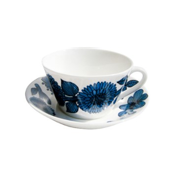 グスタフスベリ BLUE ASTER 496-08/3 お茶優勝杯\u0026平円盤 GUSTAVSBERG