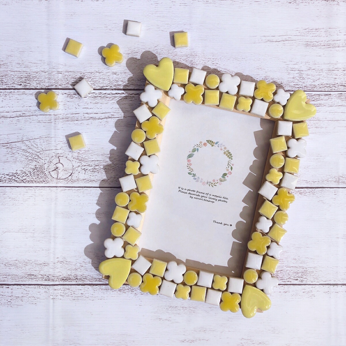 楽天市場 送料無料 フォトフレーム フォトスタンド モザイクタイル 写真立て フレーム 写真フレーム L判 タイル おしゃれ 北欧 木製 インテリア プレゼント お祝い 贈り物 ギフト プチプラ パステル クラフト かわいい ハンドメイド 手作り 雑貨 インテリア雑貨