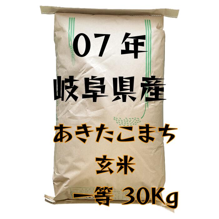 新米【 玄米 】令和7年産_岐阜県産 あきたこまち 1等 30kg 送料無料(北海道・沖縄は除く)|みのライス 店