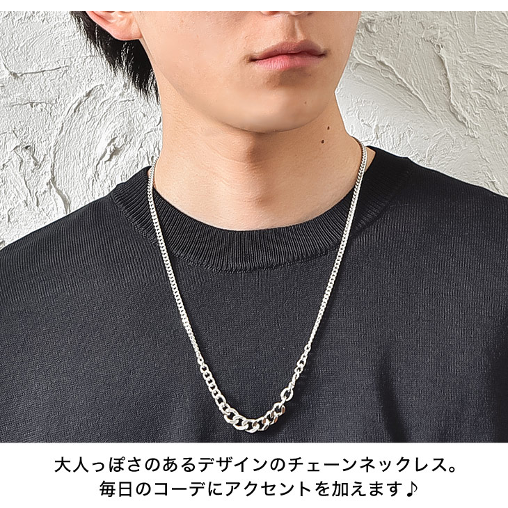 楽天市場 ネックレス メンズ シンプル 喜平 ネックレス チェーン シルバー ロングネックレス チェーンネックレス アクセサリー 長め かっこいい プレゼント ギフト 誕生日プレゼント ユニセックス 韓国 ファッション 春服 春 春夏 メンズファッション モード系