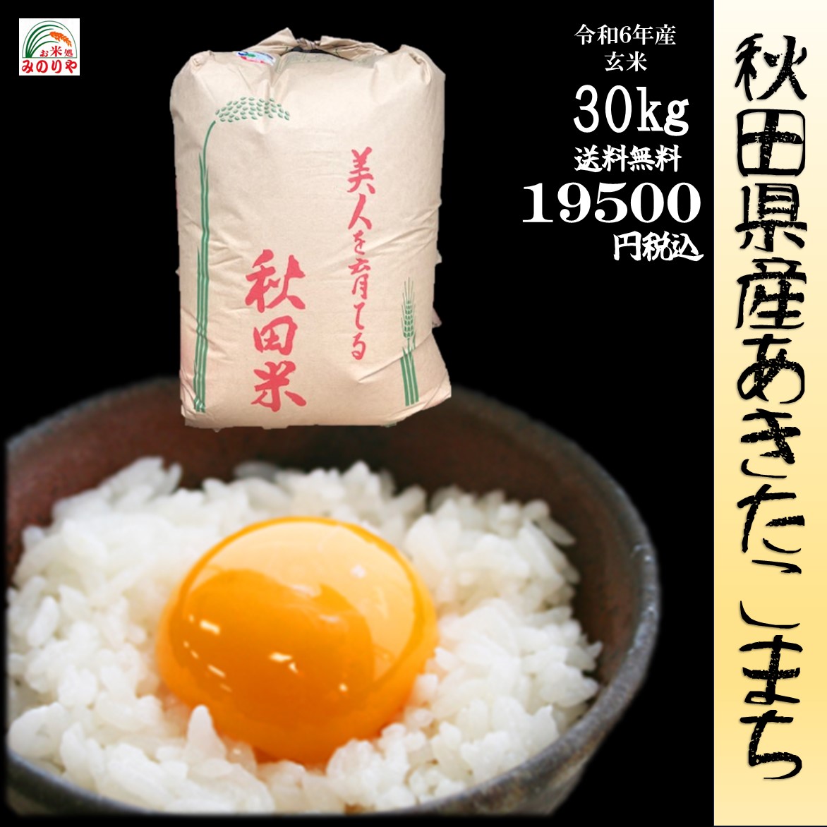 あきたこまち 玄米 30kg 秋田県 令和6年産 全国送料無料 あきたこまち 【玄米30kg】令和6年産 秋田県産あきたこまち