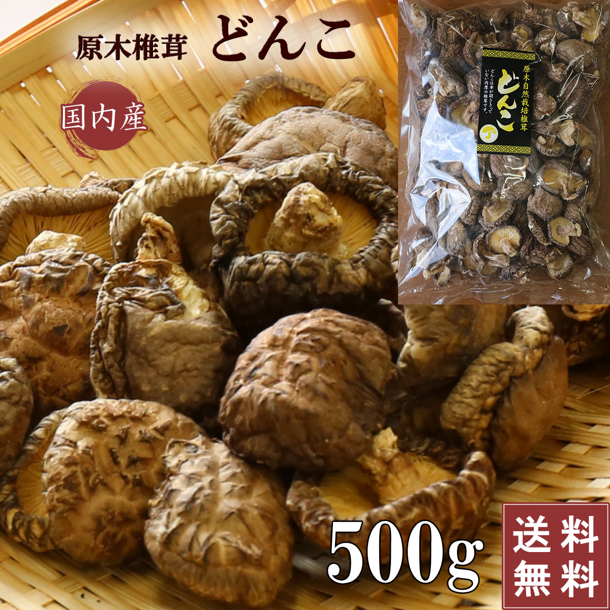【送料無料】椎茸 干し椎茸 国産 干ししいたけ 中小玉 どんこ 500gどんこ椎茸 大容量 業務用 家庭用 出汁 ほししいたけ シイタケ 訳あり 乾燥シイタケ 岐阜
