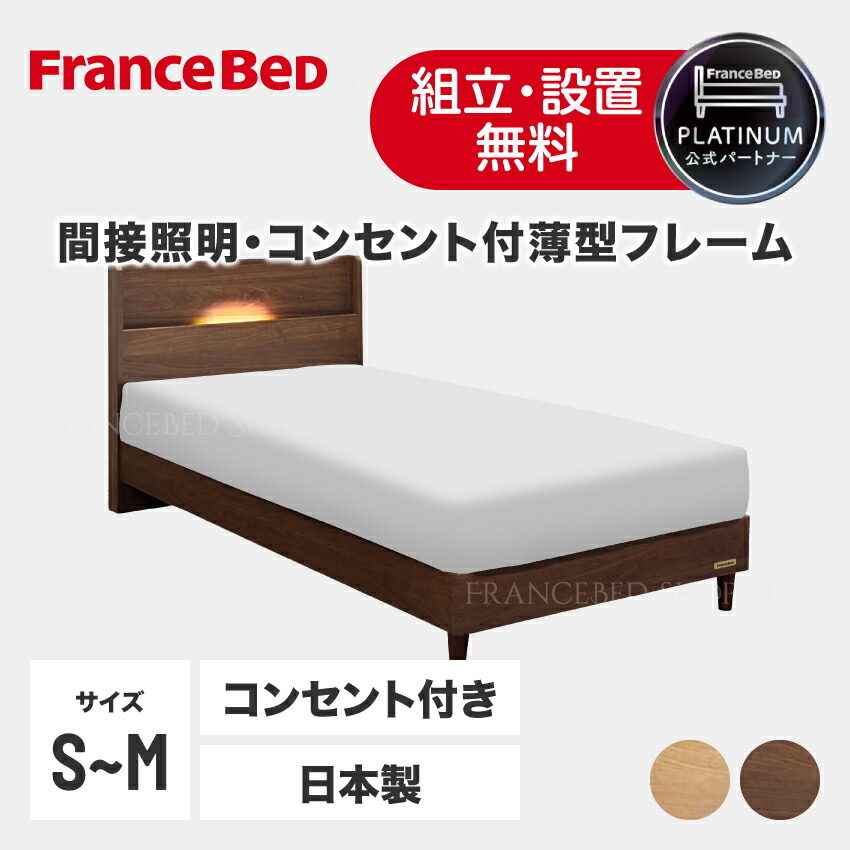 【尖んがり10倍～】フランスベッド 堅苦しさ共同作業者 寝台ひな形 SPT-01C レッグ 脚手合い 脚付き添い人 薄型押し入れ レッグ LED間接的な行動点火装置 差し込み付 広々 棚 スノコ床板 自然的 ウォール中毒者 定め事品 日本製 精神的な統合 据え付ける無料