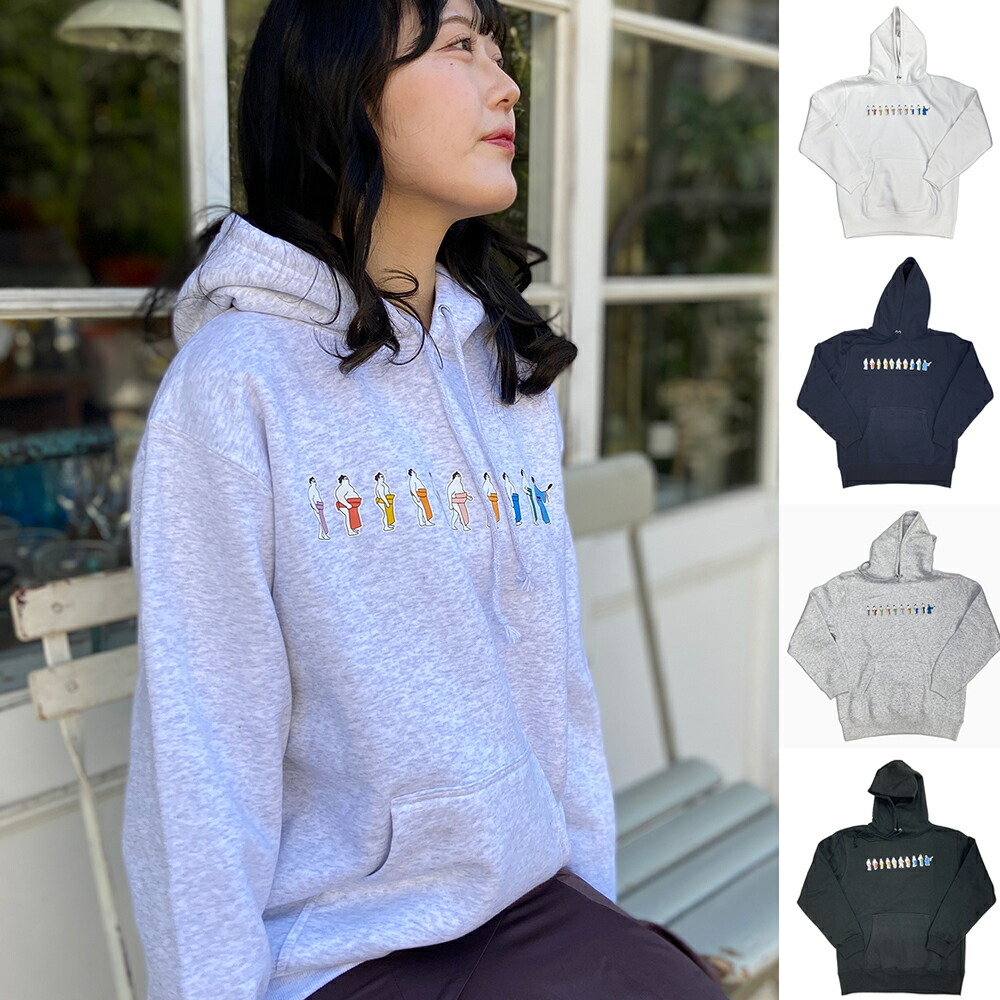 【お買い物マラソン期間中 P5倍】花籠や　土俵入りパーカー　4色2サイズ　PARKA-NYUJOU｜mint-garage