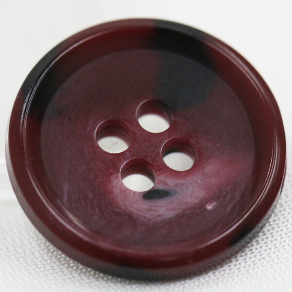 プラスチックボタン15(赤系)10mm1個入(水牛調)BF1800(シャツ・ブラウス向)ボタン手芸通販