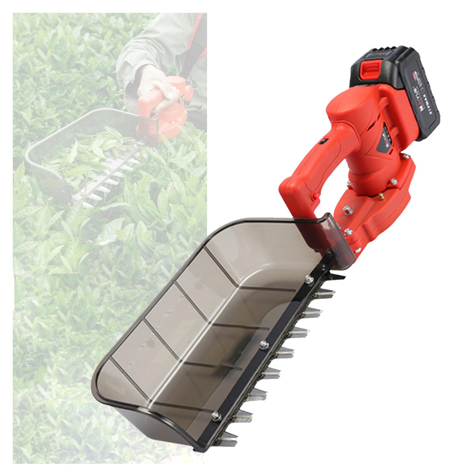 電動ヘッジトリマー リチウム電池の茶摘みアーティファクト 800W ブラシレスモーター トリム直径 1.2cm 7段ギア調整 ?速1800/min 庭木 剪定 生垣刈り込み 軽量 ヘッジトリマー 高枝ばさみ 高枝チェーンソー 小さい