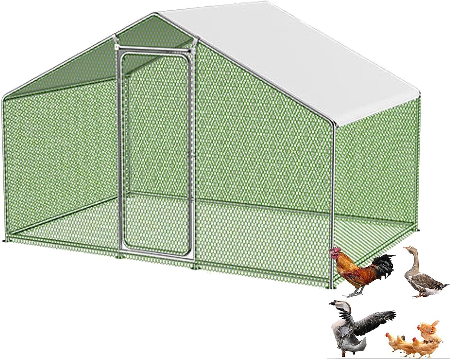 鶏掘っ建て小屋 一揃いの道具 大型 ジンクメッキ鋼製鶏用臥せ篭 鳥小屋 栽培所用 耐候性 防雨 家禽臥せ篭 家兎ハッチ 鳥 家鴨 鵞鳥繁殖家兎の御出でになる地用ケージペットサークル 犬 倶楽部 愛玩動物駒寄せ 2×3×2M