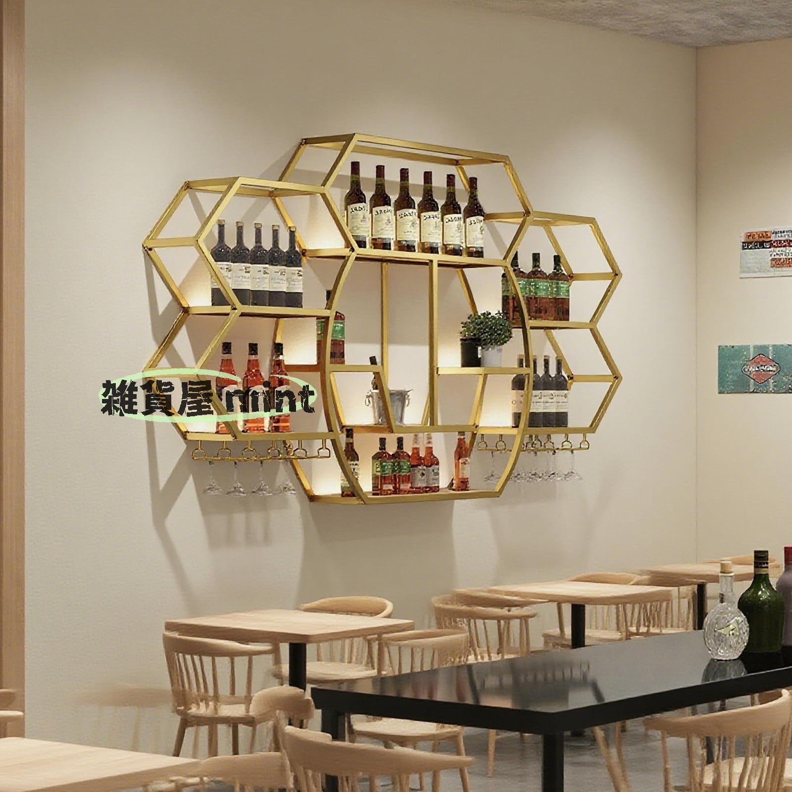 飾りものぶどう酒仕合わせ,LEDともし火付き添い人酒仕合わせ,瓶照明ランプ,金属元素製の酒 棚飾りもの式,納める容れもの 今めかしい,酒 仕合わせ,ワインラックウイスキー 棚,飾りものぶどう酒仕合わせ,ワインセラー,酒棚,瓶仕合わせ,ぶどう酒水呑み 納める,ぶどう酒置き(Gold)