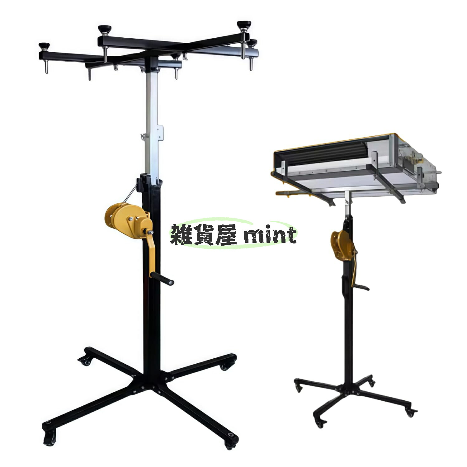 かざり付ける用昇降機備え付ける機 80kg耐荷重 ドライウォールリフト 手動昇降機万力 折りたたみ式 打ち切りキャスター付き添い人 焼セッコウゲーム盤の吊り上げ/照明装置の備え付ける/御召しもの仕合わせの備え付けるに適しています室内装飾築き上げるやかざり付けるに適しています (4.0m,取りはからう式)