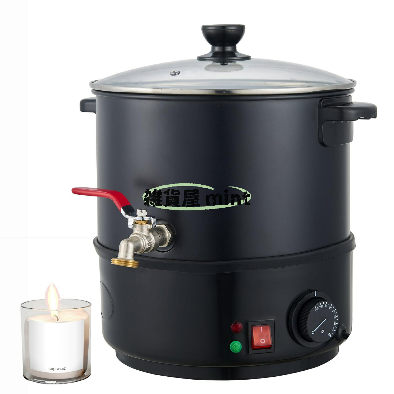 8L/10L 灯し火蝋涙溶ける入れもの、蝋燭仕立て上げる用ワックスメルター、蝋燭蝋涙溶けるポット、注ぎ口と気温抑えつける付き添い人販売蝋涙溶ける物、DIY 蝋燭仕立て上げる一揃いの道具 10L