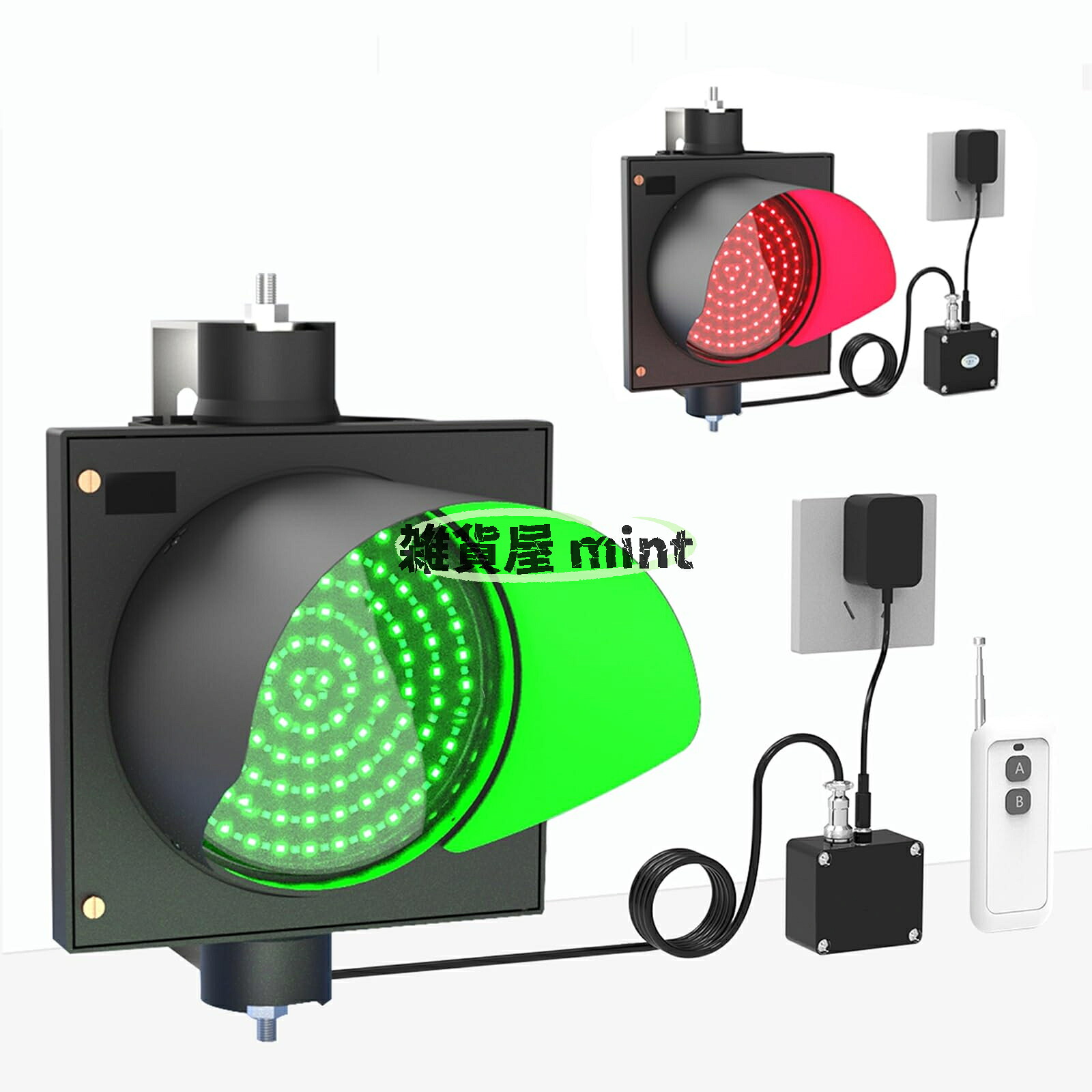 200粍(8in) 実業用 LED 付き合い交通信号灯、赤/緑 2 色点火装置付き合い交通信号灯、ドック ベイ 表示計器言いきかせる灯、遠隔操作付き添い人 LED 付き合い照明ランプ、繋ぎ アンド 掻きならす、パソコン ハウジング雨合羽