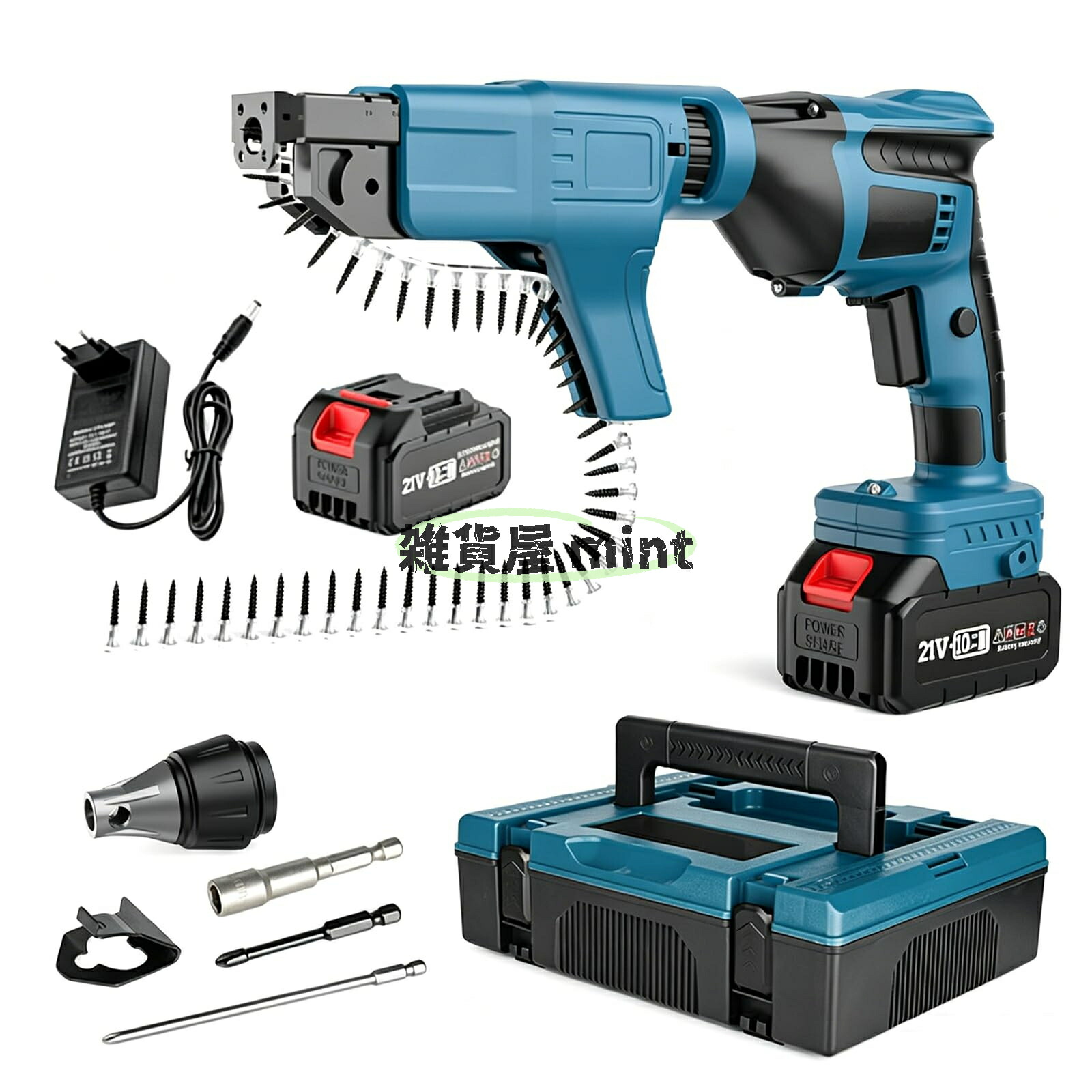 乾式壁推進器火器 繋ぎ合わせる推進器火器 21V 申し受ける式 電動せん孔機 ネイルガン 最大限度45Nm 自動小銃螺子釘送り 15/25/35粍螺子釘相応う 素っ気ないウォール用 焼セッコウゲーム盤 遮断壁 木板 上昇限度用 大工仕事物の具 組みたてる用物の具 総締め物の具 乾電池*1個
