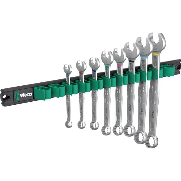 WERA ヴェラ 8本組 コンビネーションレンチ セット マグネットレール付 020235 工具 ツール DIY 作業工具 道具 レンチ