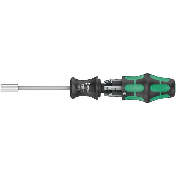 WERA ヴェラ 6本組 1/4HEX ビットドライバーセット プラスビットPH1・2 マイナス1×5.5・1.2×6.5mm 内部四角#1・2 051512 工具