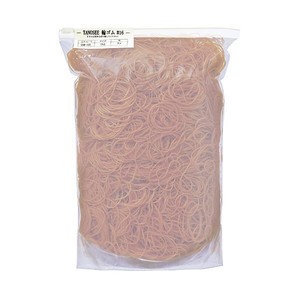 【尖んがり8倍】 (まとめ）TANOSEE 嫋か #16 1kg1袋【×5仕掛ける】 日用品雑貨・文房具・手芸-文房具・事務用品-輪ゴム