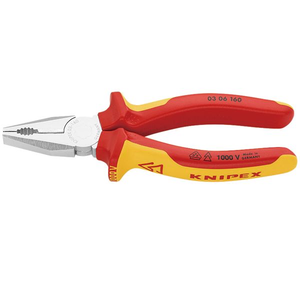 KNIPEX クニペックス 1000V絶縁ペンチ 全長160mm 0306-160 工具 ツール DIY 作業工具